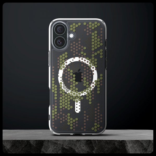 Spigen iPhone 16 Skal Ultra Hybrid MagFit Digital Camo