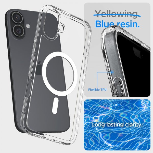 Spigen iPhone 16 Skal Ultra Hybrid MagFit Vit