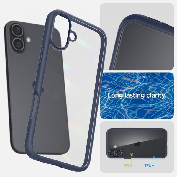 Spigen iPhone 16 Skal Ultra Hybrid Navy Blue