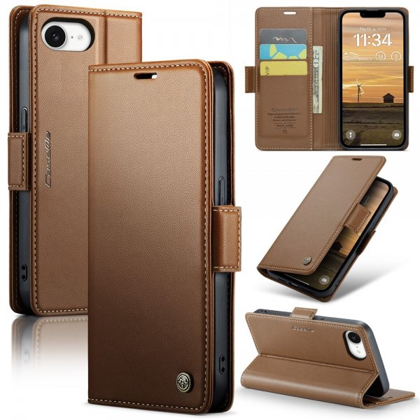 CaseMe iPhone 16e/17e Fodral 023 Series Brun