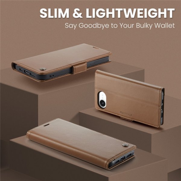 CaseMe iPhone 16e/17e Fodral 023 Series Brun