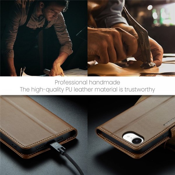 CaseMe iPhone 16e/17e Fodral 023 Series Brun