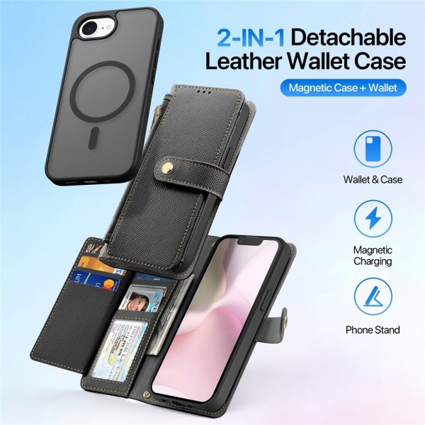 Dux Ducis iPhone 16e/17e Fodral 2-i-1 Lawa Series MagSafe Svart