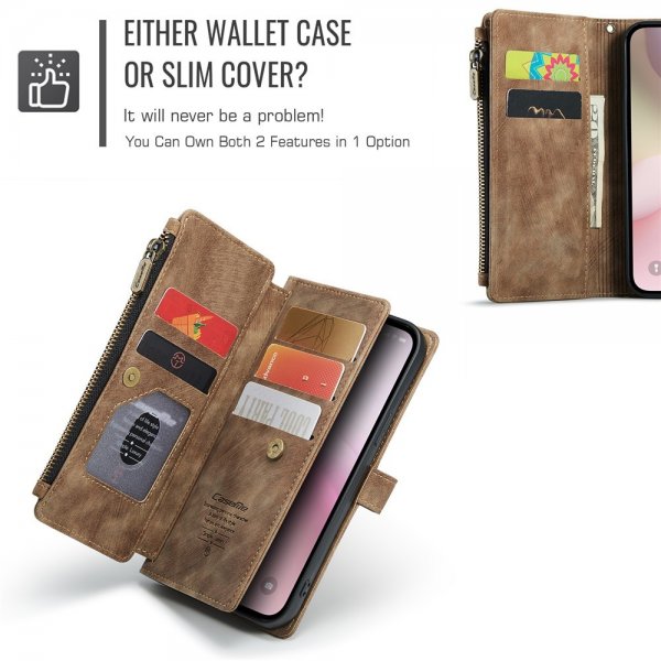 CaseMe iPhone 16e/17e Fodral C30 Series Brun
