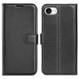 iPhone 16e/17e Fodral Litchi Svart