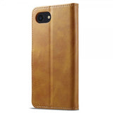 Lc.Imeeke iPhone 16e/17e Fodral med Kortfack Stativfunktion Ljusbrun