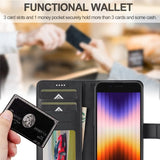 Lc.Imeeke iPhone 16e/17e Fodral med Kortfack Stativfunktion Svart