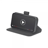 Puro iPhone 16e/17e Fodral Wallet Stand Svart