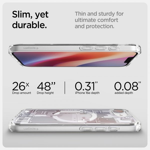 Spigen iPhone 16e/iPhone 17e Skal Ultra Hybrid Zero One MagFit Vit