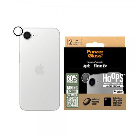 PanzerGlass iPhone 16e/17e Kameraskydd Hoops Transparent