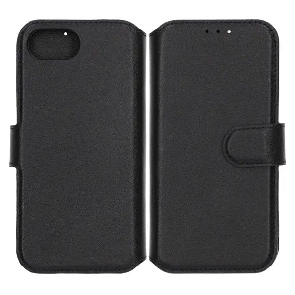 Rvelon iPhone 16e/17e Fodral Äkta Läder Svart
