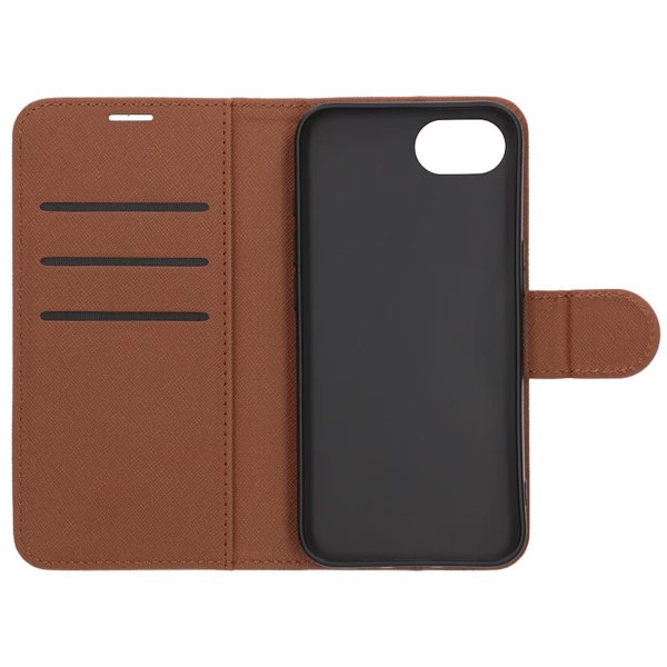 iPhone 16e/17e Fodral med Kortfack Stativfunktion Brun
