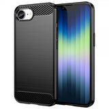 iPhone 16e/17e Skal Borstad Kolfibertextur Svart