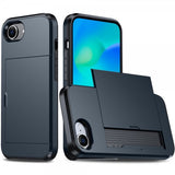 iPhone 16e/17e Skal Card Slide Blå