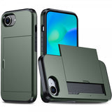 iPhone 16e/17e Skal Card Slide Grön