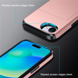 iPhone 16e/17e Skal Card Slide Roseguld