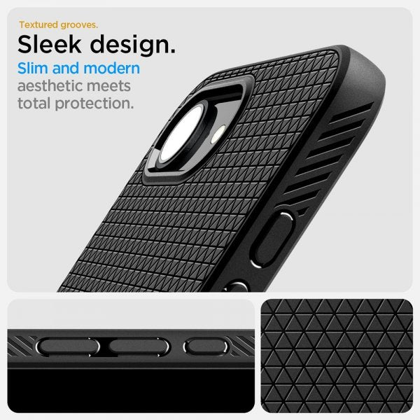 Spigen iPhone 16e/17e Skal Liquid Air MagFit Matte Black