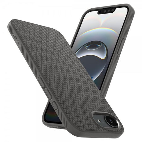 Spigen iPhone 16e/17e Skal Liquid Air Marble Gray