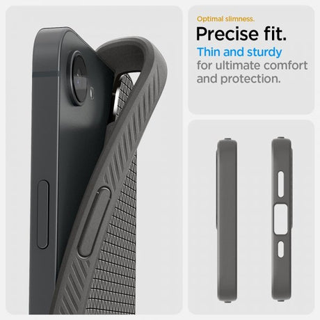 Spigen iPhone 16e/17e Skal Liquid Air Marble Gray