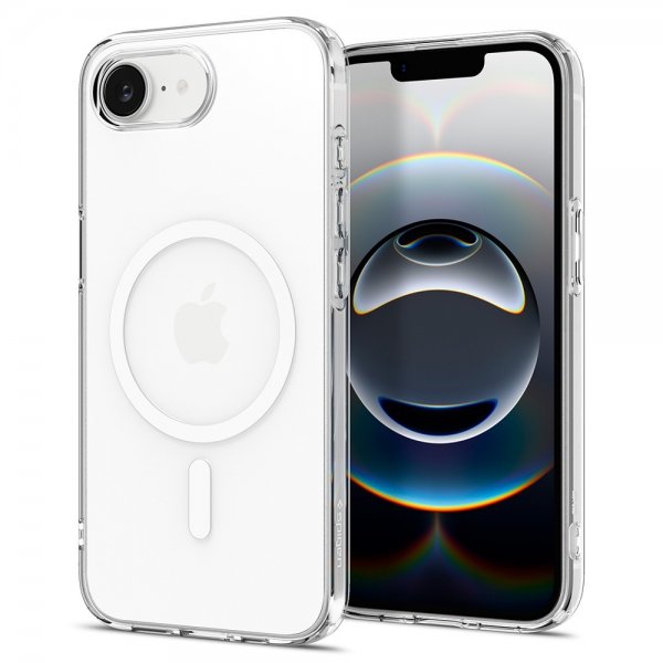 Spigen iPhone 16e/17e Skal Liquid Crystal MagFit Clear White
