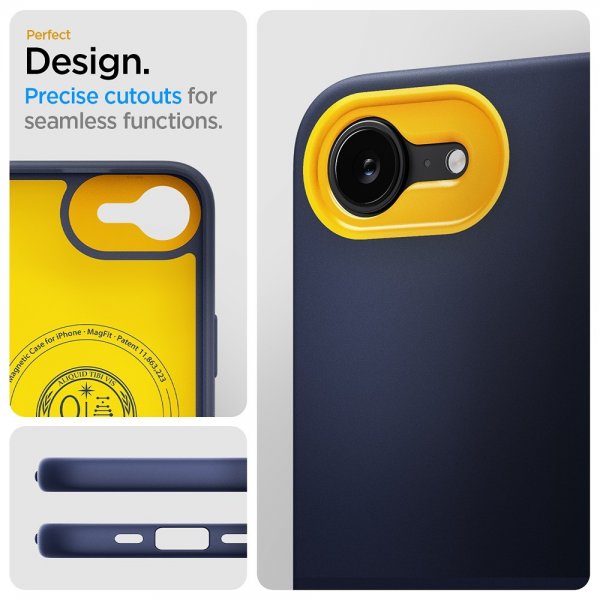 Spigen iPhone 16e/17e Skal Nano Pop MagFit Blueberry Navy