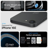 Spigen iPhone 16e/17e Skal Rugged Armor MagFit Matte Black