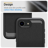 Spigen iPhone 16e/17e Skal Rugged Armor MagFit Matte Black