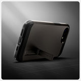 Spigen iPhone 16e/17e Skal Tough Armor MagFit Gunmetal