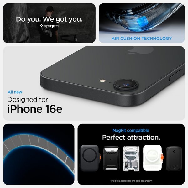 Spigen iPhone 16e/17e Skal Ultra Hybrid MagFit Clear White