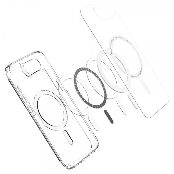 Spigen iPhone 16e/17e Skal Ultra Hybrid MagFit Clear White