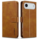 Lc.Imeeke iPhone Air Fodral med Kortfack Stativfunktion Ljusbrun