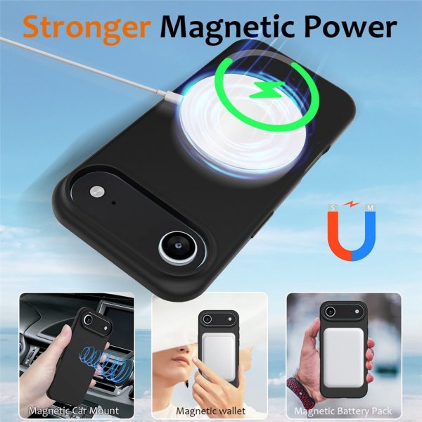Nordic Covers iPhone Air Skal Silicone Feather Series MagSafe Raven Black