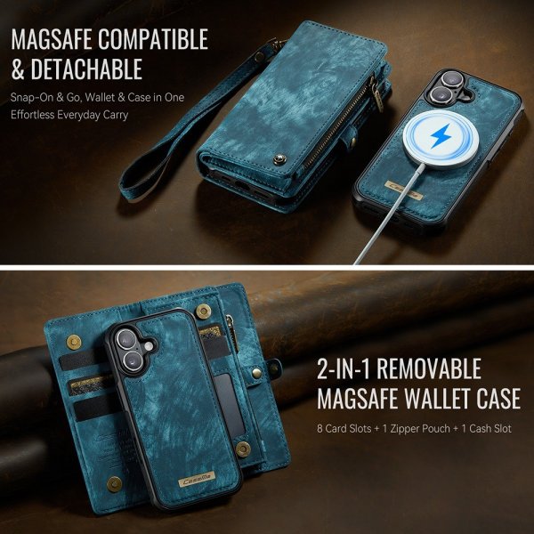 CaseMe iPhone 17 Fodral 008 Series Löstagbart Skal Blå