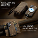 CaseMe iPhone 17 Fodral 008 Series Löstagbart Skal Brun
