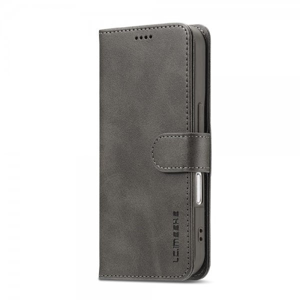 Lc.Imeeke iPhone 17 Fodral med Kortfack Stativfunktion Grå
