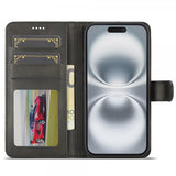 Lc.Imeeke iPhone 17 Fodral med Kortfack Stativfunktion Svart