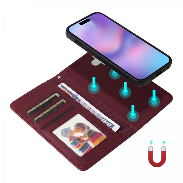 Betopnice iPhone 17 Fodral med Löstagbart Skal 005 Röd