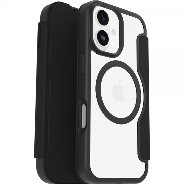 Otterbox iPhone 17 Fodral React Folio MagSafe Black Crystal