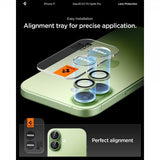 Spigen iPhone 17 Kameraskydd GLAS.tR EZ Fit Optik Pro 2-pack Grön