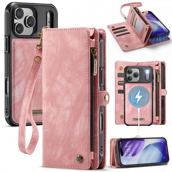 CaseMe iPhone 17 Pro Fodral 008 Series Löstagbart Skal Rosa