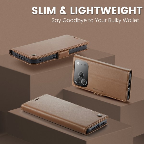 CaseMe iPhone 17 Pro Fodral 023 Series Brun