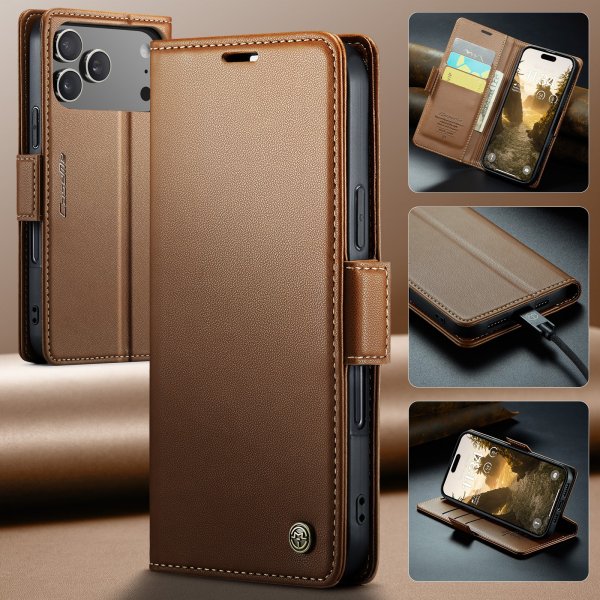CaseMe iPhone 17 Pro Fodral 023 Series Brun
