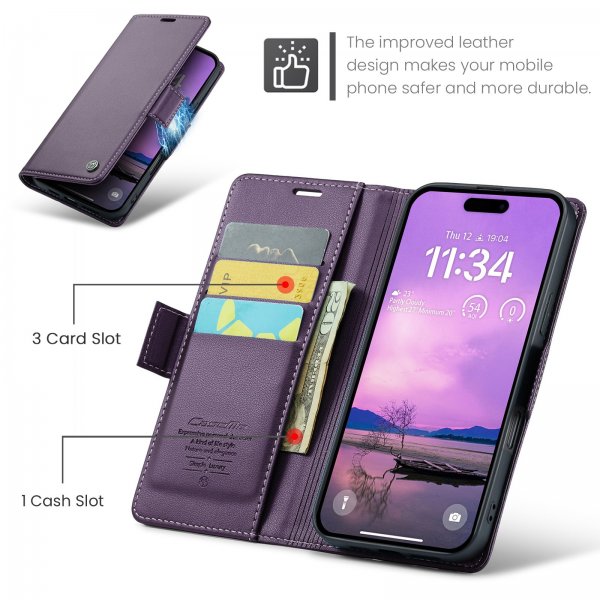 CaseMe iPhone 17 Pro Fodral 023 Series Lila