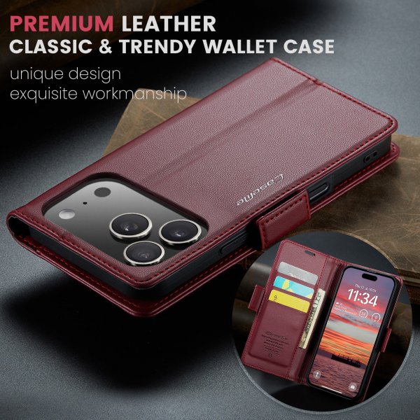 CaseMe iPhone 17 Pro Fodral 023 Series Röd