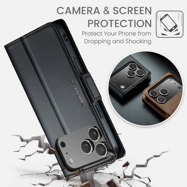 CaseMe iPhone 17 Pro Fodral 023 Series Svart