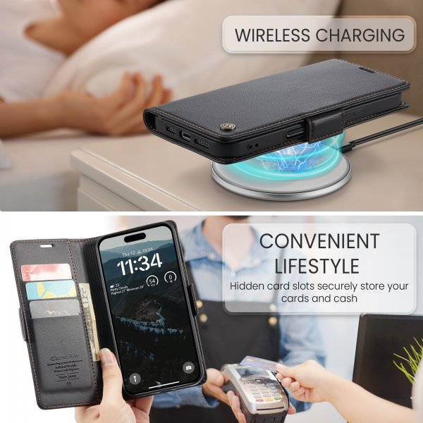 CaseMe iPhone 17 Pro Fodral 023 Series Svart