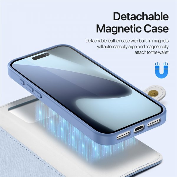 Dux Ducis iPhone 17 Pro Fodral 2-i-1 Lawa Series MagSafe Blå