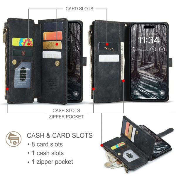 CaseMe iPhone 17 Pro Fodral C30 Series Svart