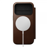 Nomad iPhone 17 Pro Fodral Modern Leather Folio Brun