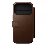 Nomad iPhone 17 Pro Fodral Modern Leather Folio Brun